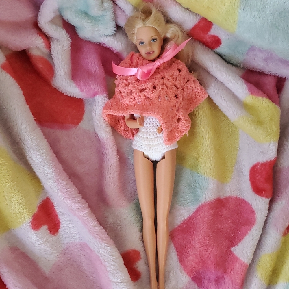 Mattel Doll with Pink and White Outfit